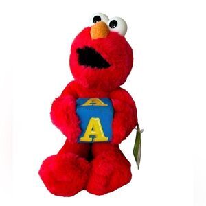 NWT VTG Sesame Street 11” Elmo Doll Cube Nanco Staffed Animal